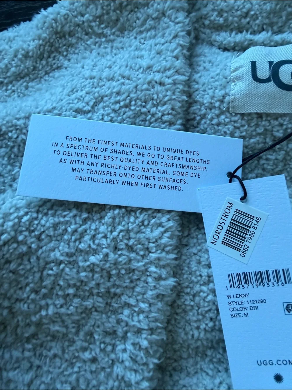 New Women’s UGG Lenny Plush Wrap Robe with Belt in Driftwood Size Medium - Picture 3 of 3